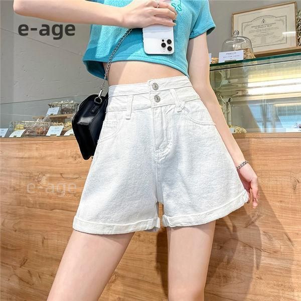 デニムショートパンツ レディース ファッション ハイウエスト デニム  