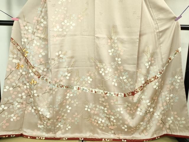 平和屋着物■極上　訪問着　駒刺繍　鬘帯　枝萩文　金彩　ますいわ屋扱い　逸品　未使用　DZAA8132kh5 平和屋着物□極上 訪問着 駒刺繍 鬘帯 枝萩文 金彩 ますいわ屋扱い