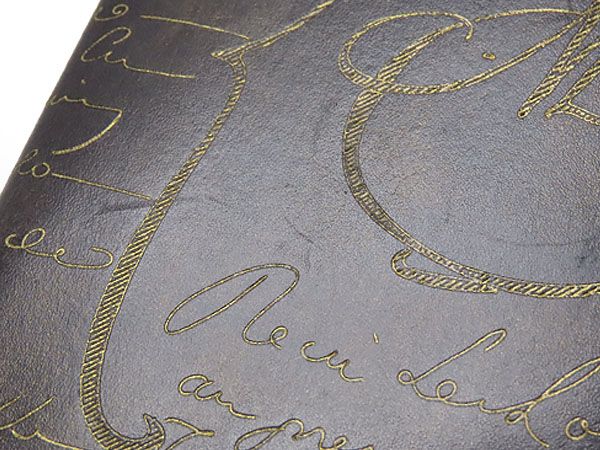 ベルルッティ カリグラフィ サンタル スクリットレザー 二つ折り長財布