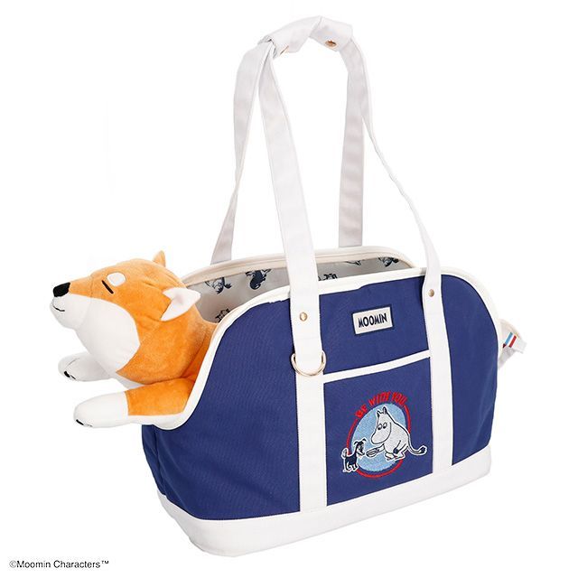 MOOMIN ムーミン ビーウィズユー トートバッグ ペット用トートバッグ ペットグッズ ペット用トートバッグ 犬 猫 バッグ 肩掛け シンプル コットン素材 メッシュ素材 通気性 空気穴 安全リード付き お出かけ 旅行