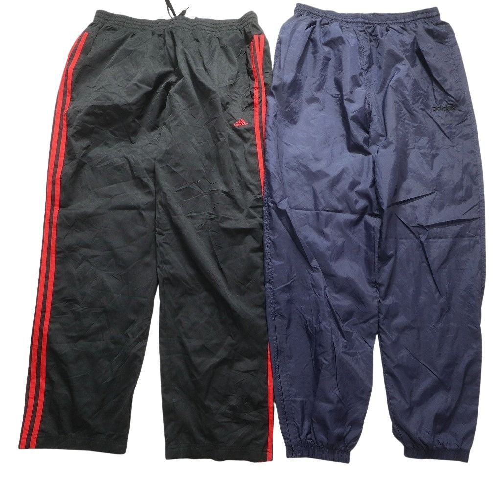 adidas ナイロンパンツ 古着 M 古着–古着 00's adidas ブラック ドローコード付き ナイロン