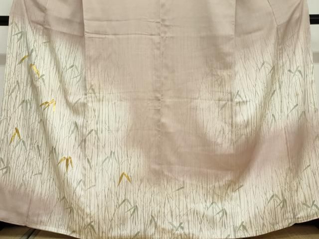 平和屋着物○訪問着 作家物 駒刺繍 笹竹文 暈し染め 西武百貨店扱い