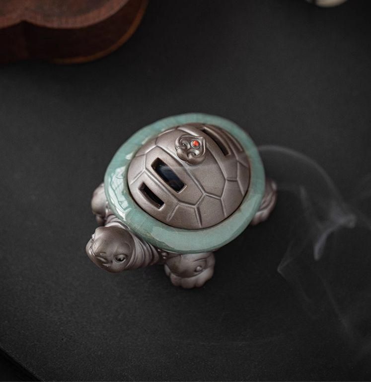 磁器香炉 太極香炉 茶道具　香道具 現代工芸品 美術品 置物 香炉 陶磁器 亀香炉 禅意 茶台 香炉 茶道香を薫る 置物 - メルカリ