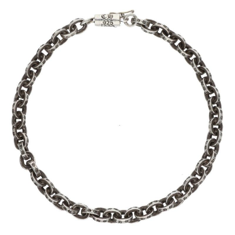クロムハーツ PAPER CHAIN ペーパーチェーン シルバーブレスレット メンズ 8inch