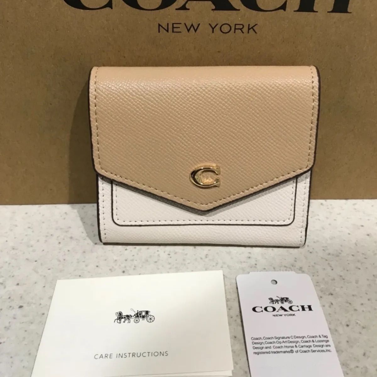 ☆COACH コーチ 0047 スモールウォレット 三つ折り財布 ウィズホース