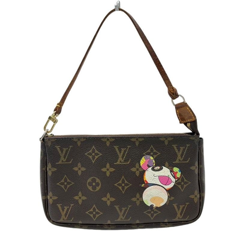 LOUIS VUITTON ルイヴィトン パンダ ポシェット アクセソワール 村上隆コラボ M51981 ブラウン モノグラム ハンドバッグ レディース 22505K9