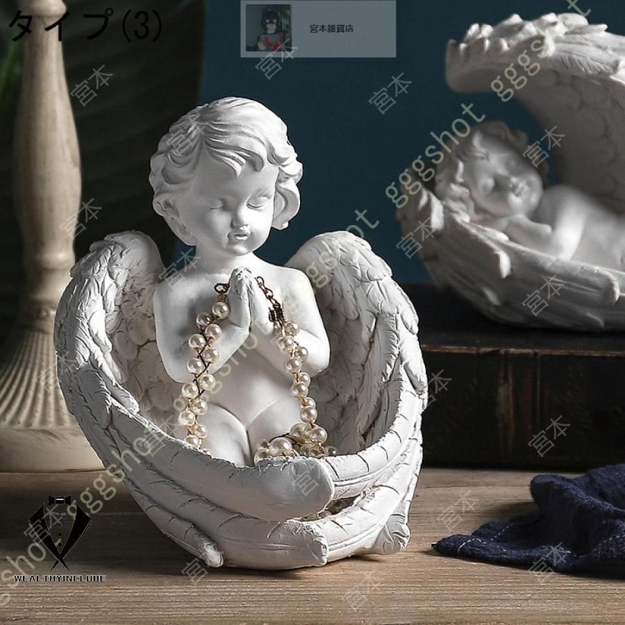 置物 オーナメント家のための彫像の守護天使デコレーションデコレーションリビングルームスタディクリエイティブキャラクタースタチュー ZQZMZGS 守護天使像、女性のための癒しの天使の置物、感謝祭の