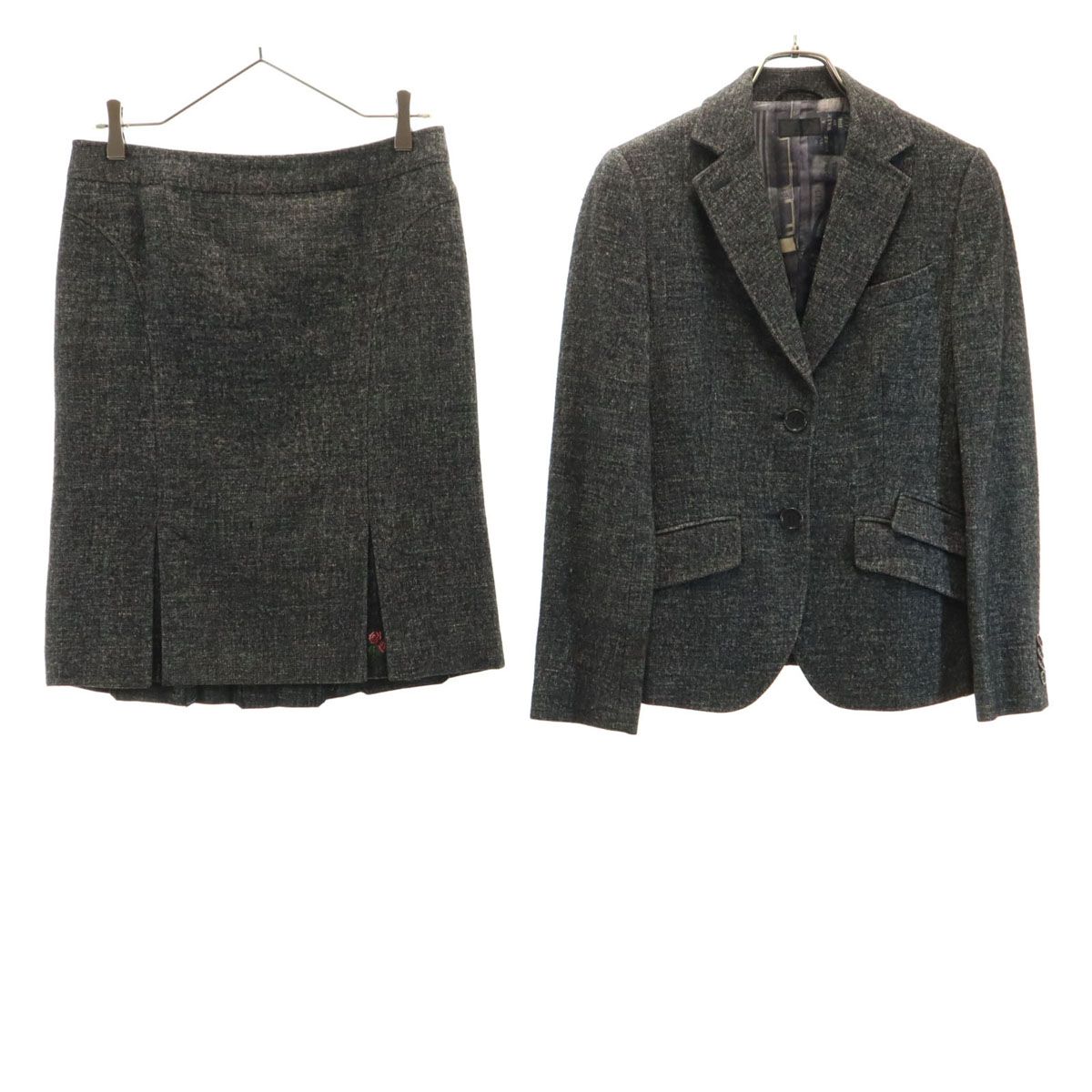 Paul Smith ポールスミス ウールブレンド スカートスーツ 上下 