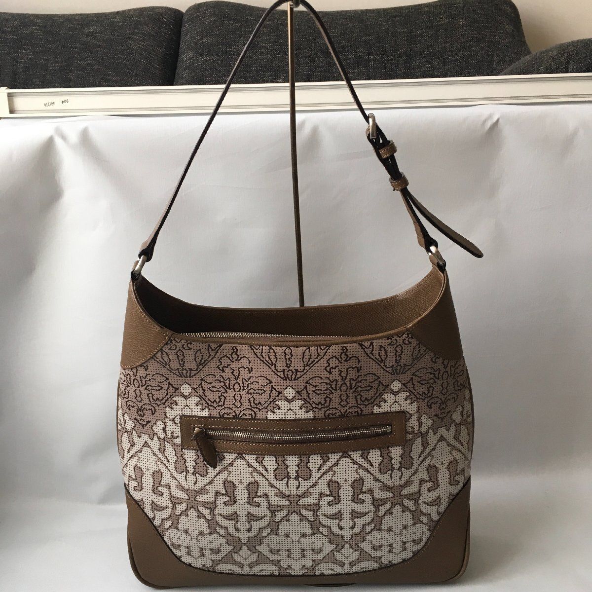 極美品 印傳屋 INDEN-YA 印伝 サラマス ワン ショルダー バッグ