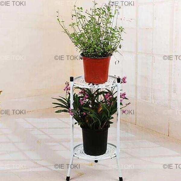 エレガントフラワースタンド - 2層デザイン 観葉植物・花瓶 2層デザイン エレガントフラワースタンド 観葉植物花瓶 【公式通販】