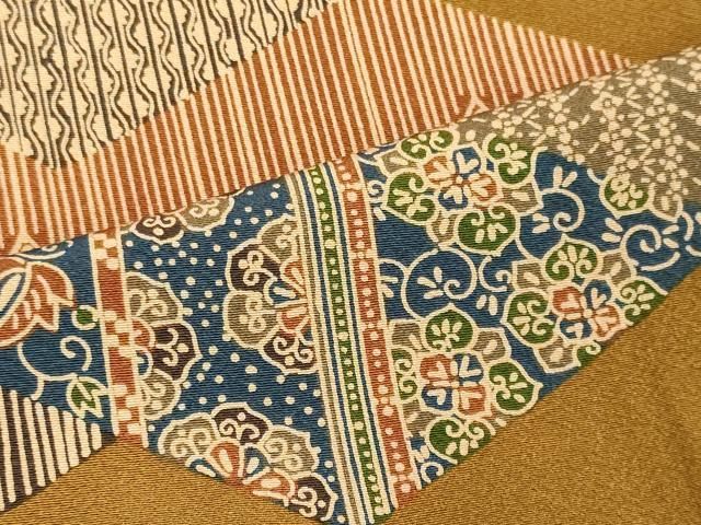 平和屋着物▽上質な小紋　単衣　正倉院　吉祥丸文　三越扱い　正絹　逸品　CAAT0780dy 平和屋着物▽上質な小紋 単衣 正倉院 吉祥丸文 三越扱い