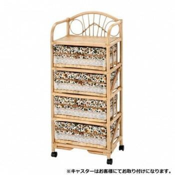 今枝商店 Romantic Rattan 籐ランドリー 4段 E3201