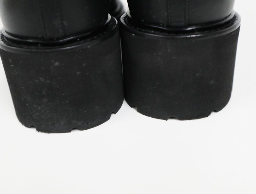 100%品質。 シャネル CHANEL ココマーク エンジニア レザー ショートブーツ G36749 ブラック サイズ37.5 ブーツ 靴