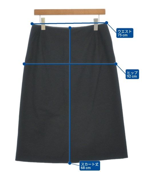 JIL SANDER ジルサンダー ひざ丈スカート 黒 4104825Y0080 JIL SANDER NAVY（ジルサンダーネイビー）ひざ丈スカート 紺