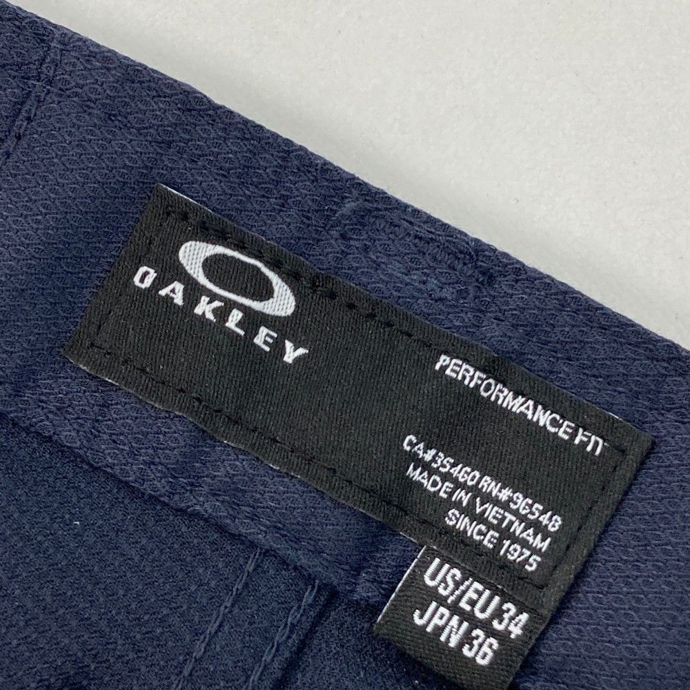 新品 タグ付き オークリースカル 36インチ パンツ ストレッチ OAKLEY オークリー ストレッチパンツ スカル刺繍 チェック柄