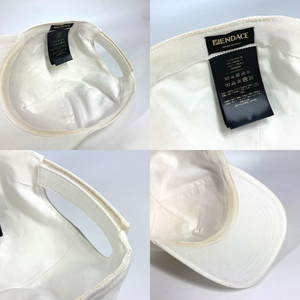 FENDI フェンディ キャップ フェンダーチェ fendace FXQ768 コットン 