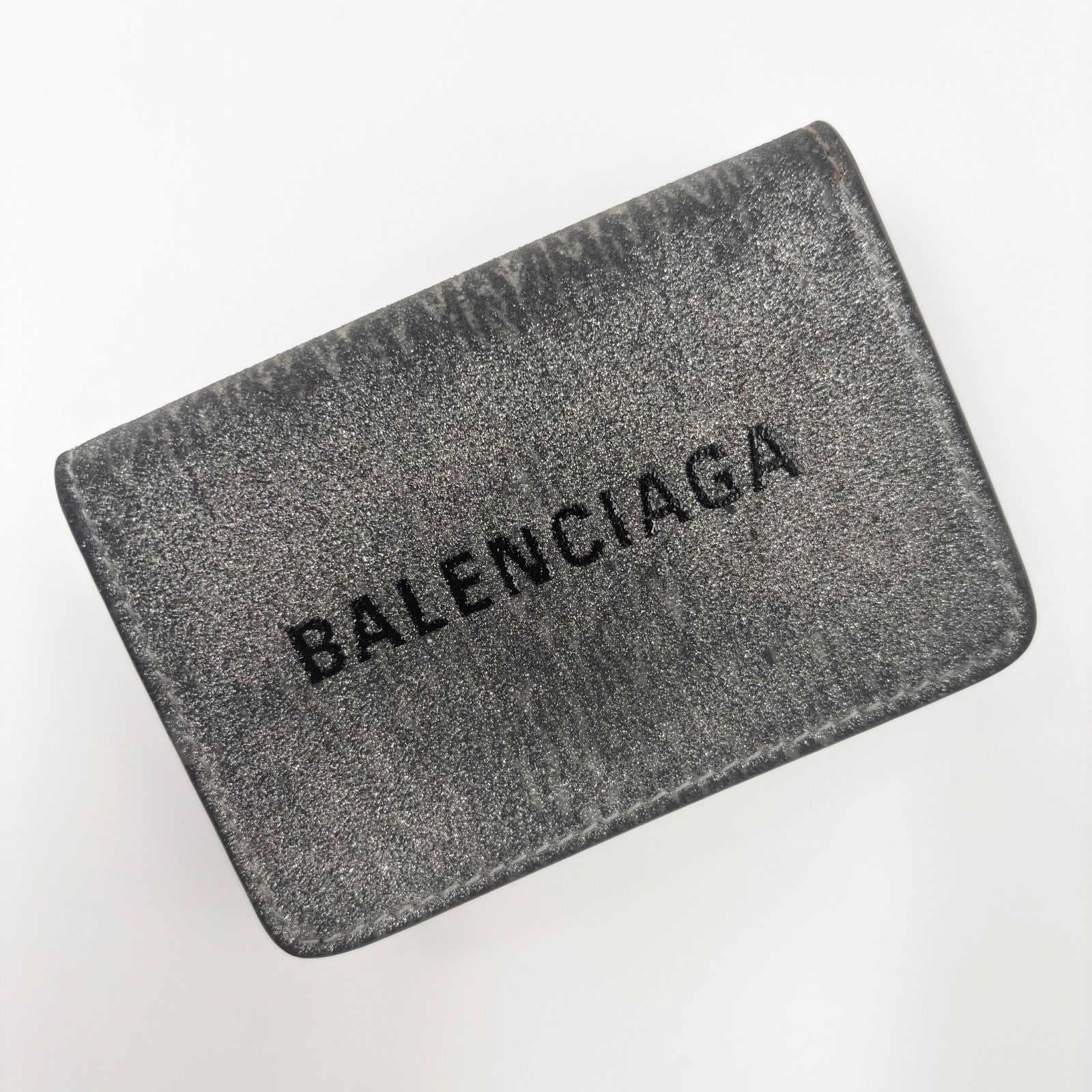 バレンシアガ 折り財布 ミニウォレット エブリデイ シルバー