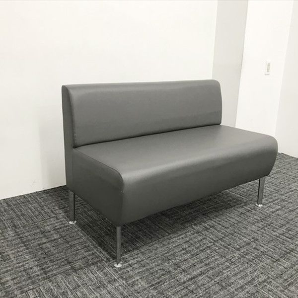 応接用ソファ 2人用 ワークブース用ソファ オカムラ グレー ロビー