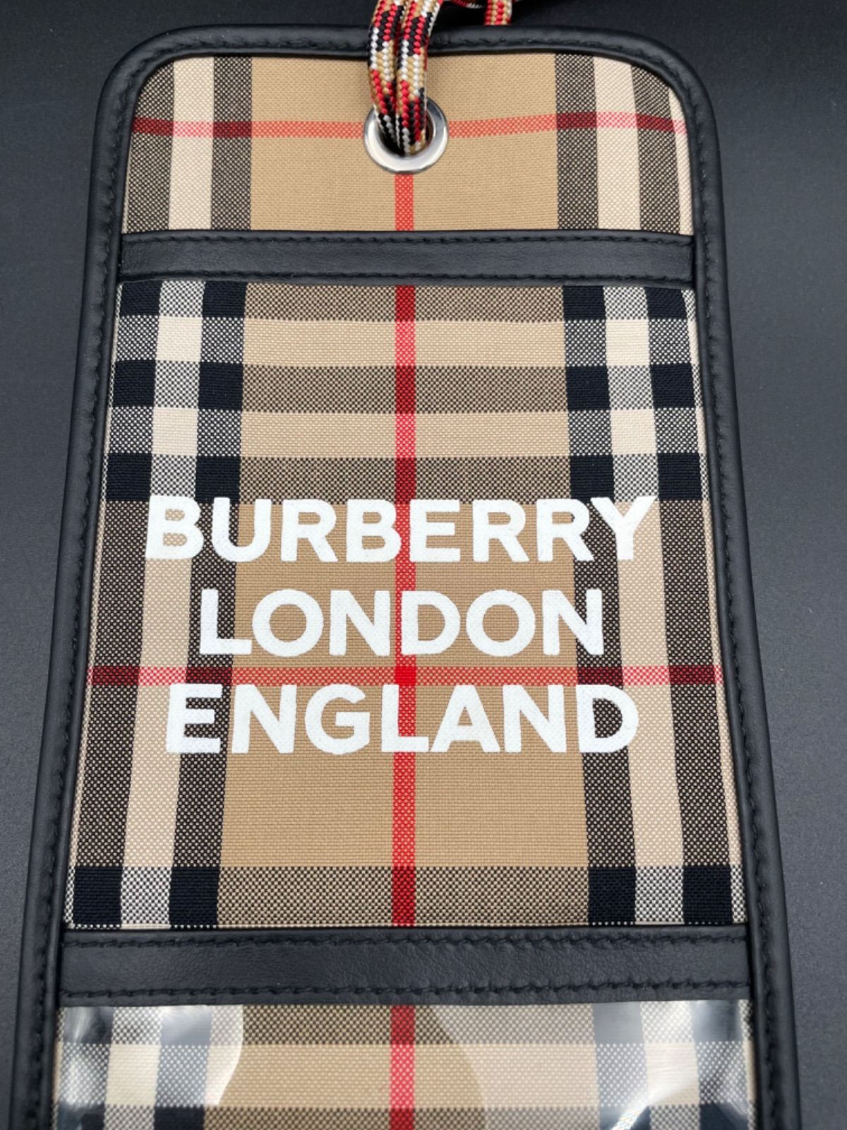 ◇ バーバリー Burberry カードケース ネックストラップ ノバ
