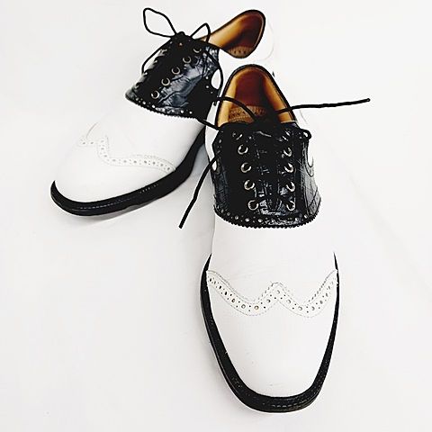 フットジョイ FootJoy エフジェーアイコン FJ ICON ゴルフシューズ スパイク コンビウイングチップ ホワイト ブラック 白 黒 26.5