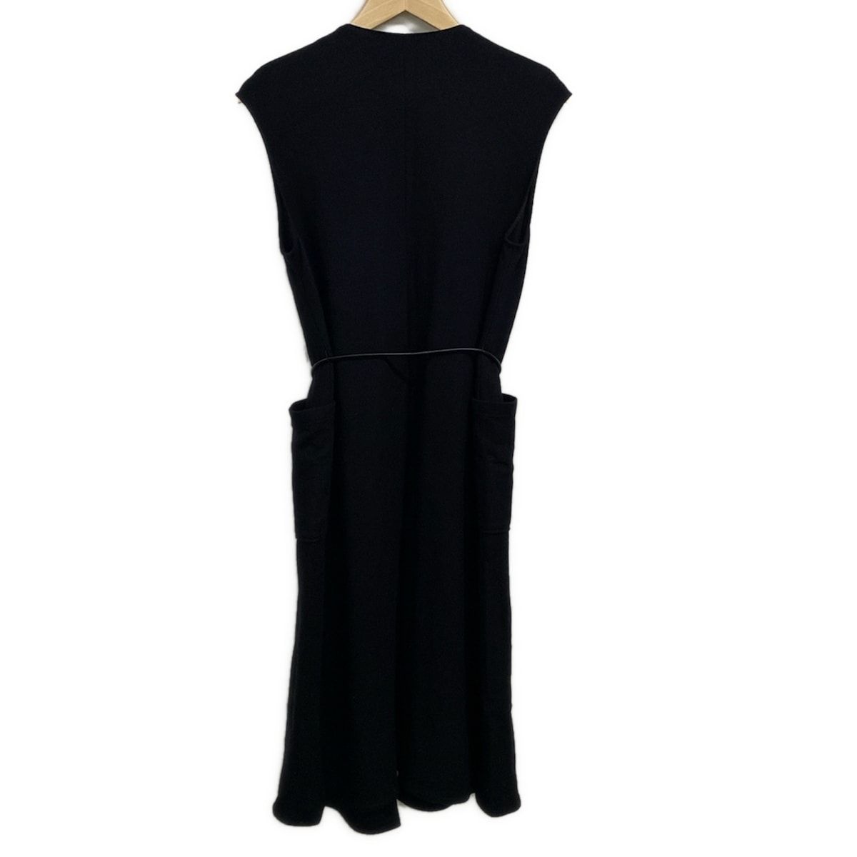 theory luxe セオリーリュクス コート サイズ38 M レディース - 黒 ノースリーブ ロング丈 春 秋