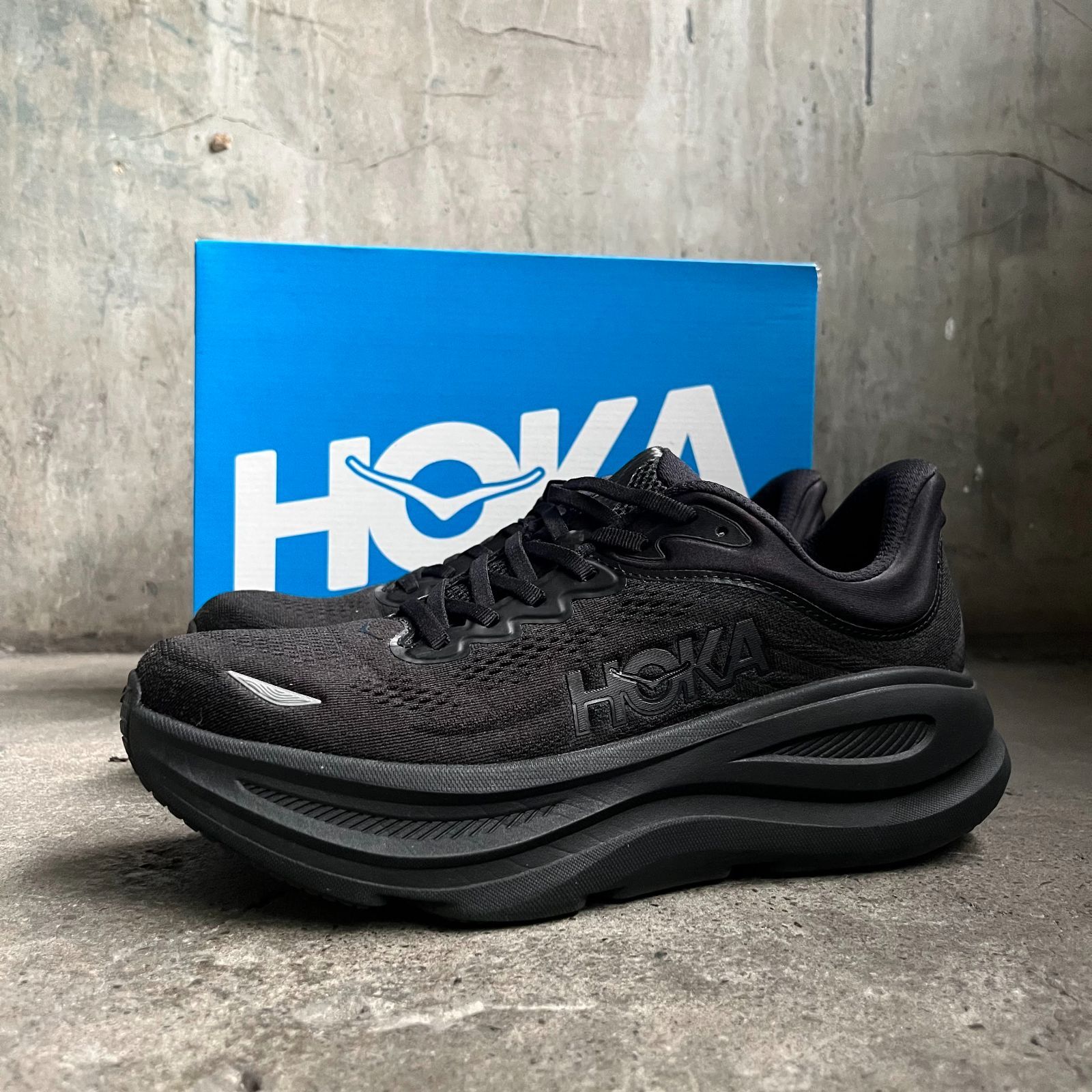 HOKA BONDI 9 9D 27cm ブラック ホカ ボンダイ9 HOKA ONE ONE 