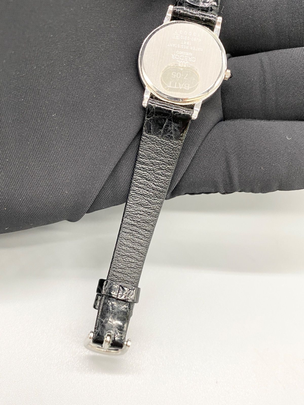 電池交換済み】SEIKO CREDOR 18KT 4J80-0010 ホワイト文字盤 電池交換済み】SEIKO CREDOR 18KT 4J80-0010 ホワイト文字盤