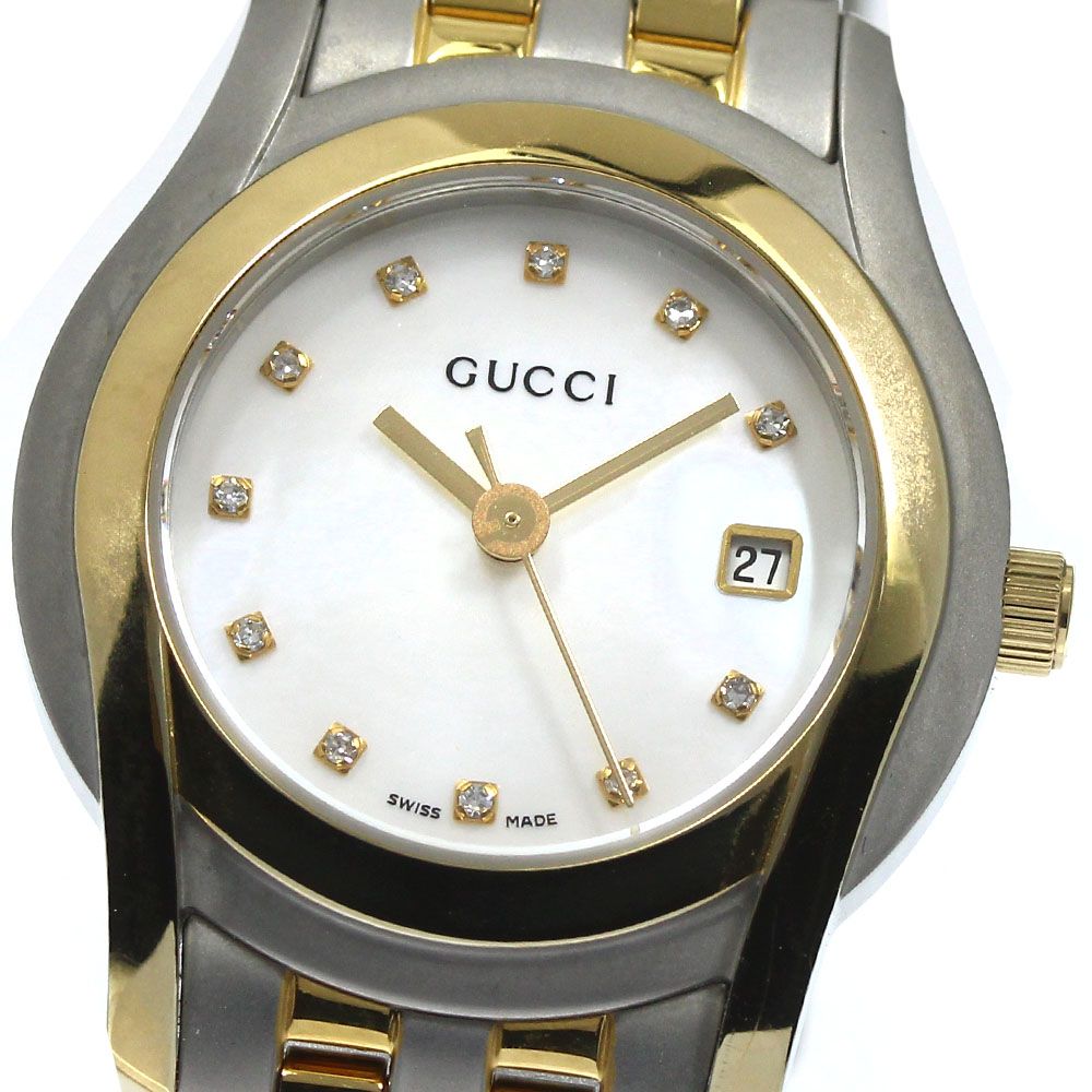 グッチ GUCCI 5500L 11Pダイヤ クォーツ レディース良品_752986 - 中古