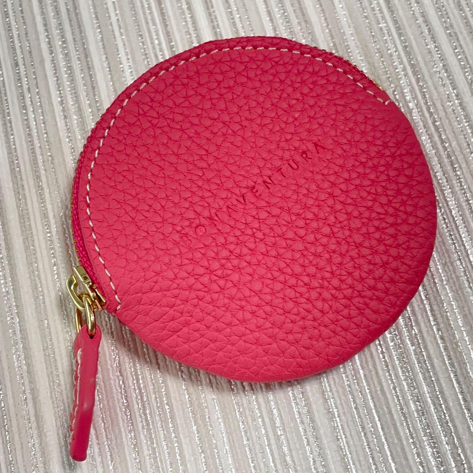 BONAVENTURA ボナべンチュラ ラウンドコインケース シュリンクレザー ボナベンチュラのマチ付き ラウンド コイン