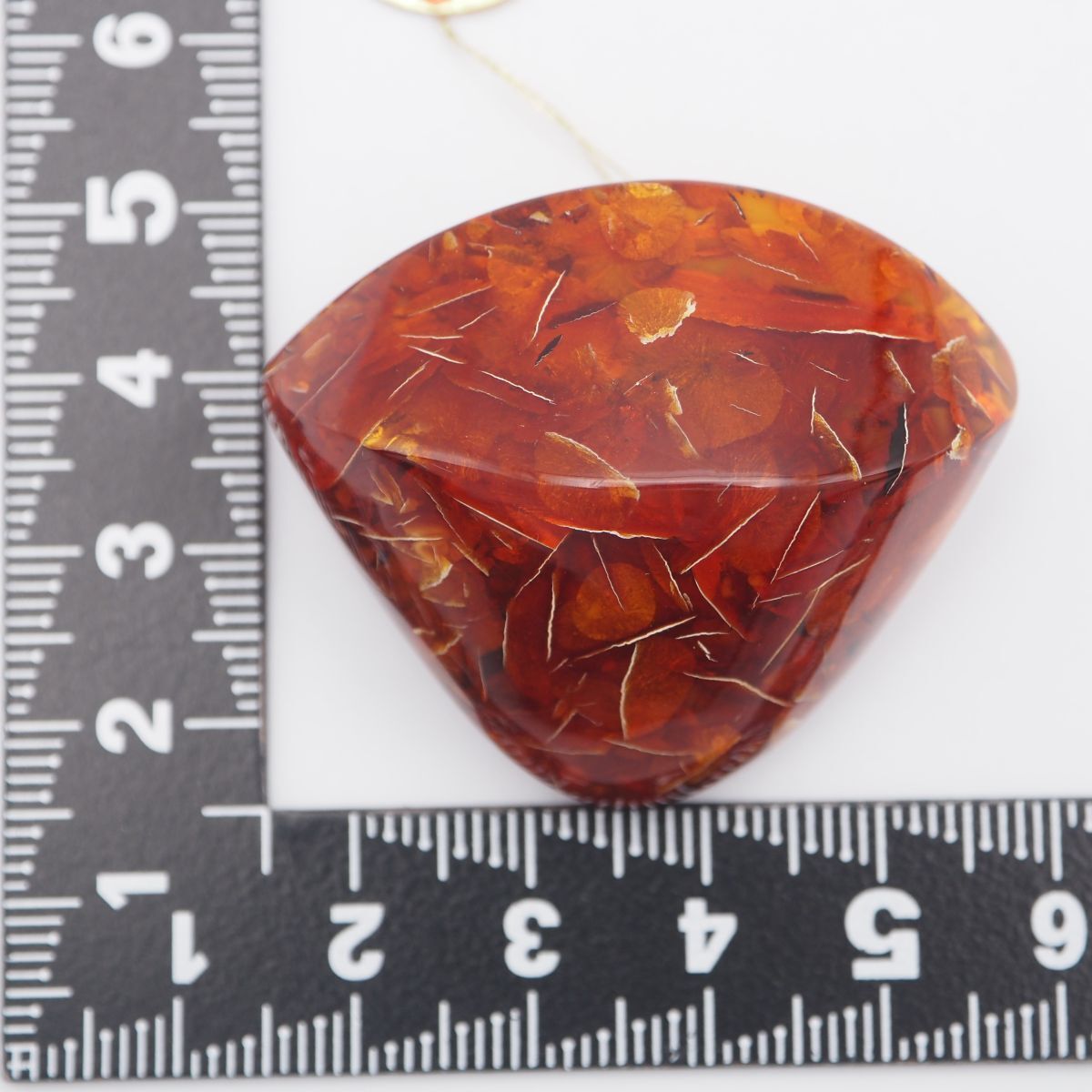 琥珀 シルバーブロ―チ (チェロ) 琥珀 & SV925ブローチ 《2連16分音符》 音楽雑貨・アクセサリー