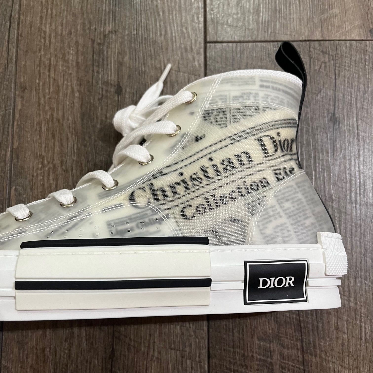 新品 Dior B23 High Newsprint Daniel Arsham 3SH118YUO ニュース 