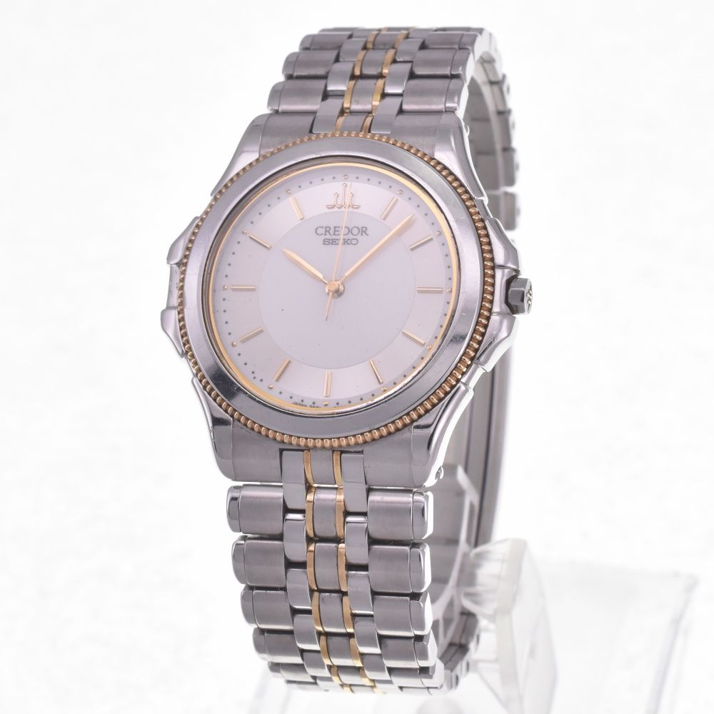 セイコー SEIKO 9581-6040 クレドール SS/K18YG クォーツ メンズ良品 K  