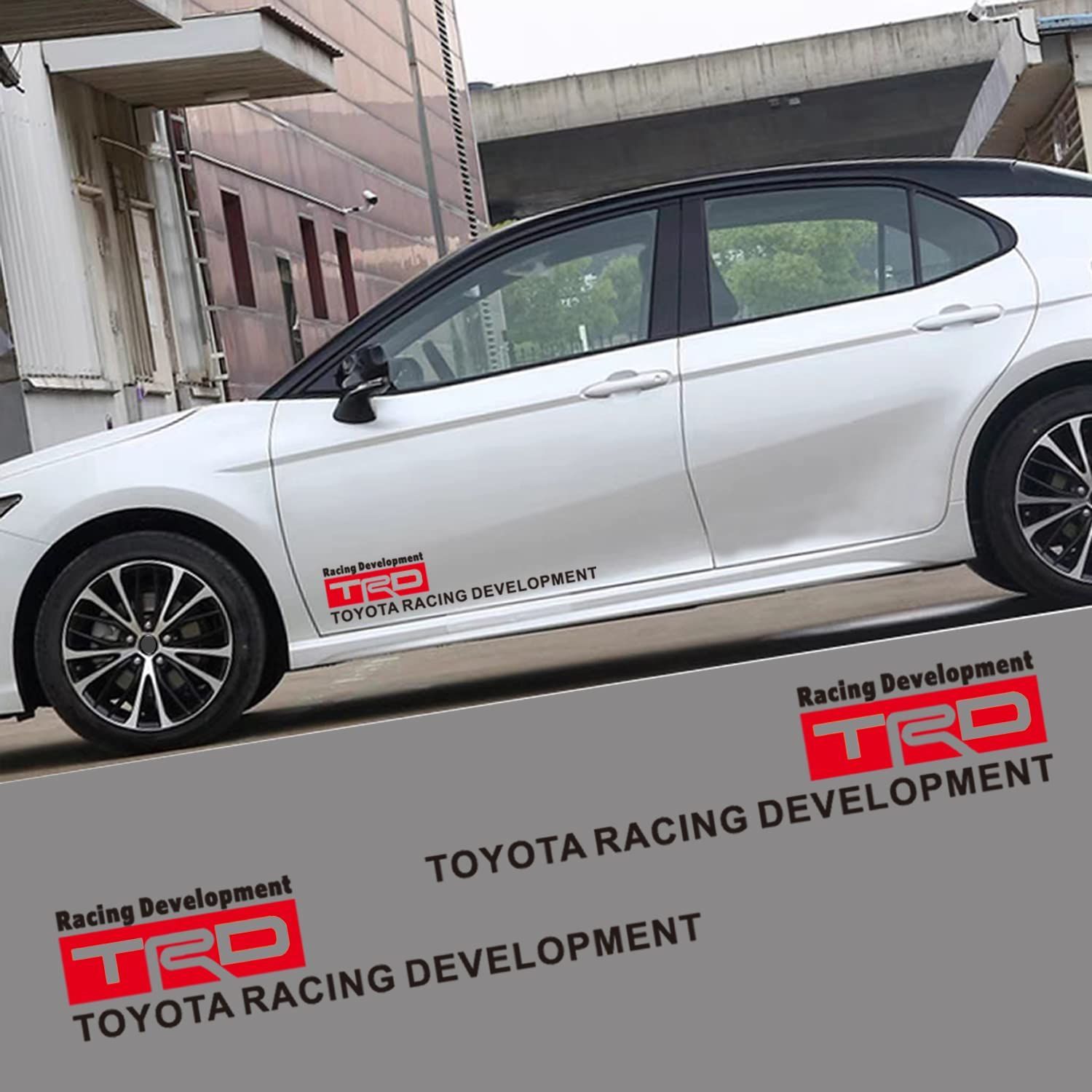 ブラック_ GR TRD ボディステッカー クルーザー カムリ RAV4 プリウス ハイラックス ピクシス MIRAI ルーミー アルファード ヴェルファイア ノア ヴォクシー ウィッシュ ハイエース C-HR サイド ド