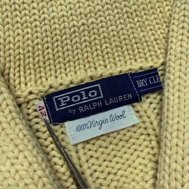 OLD Polo by Ralph Lauren ショールカラーカーディガン ニット クルミ