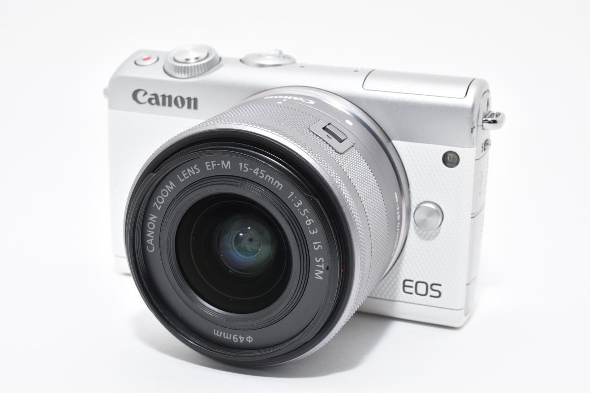 Canon EOS M 100 ホワイト EF 15 45 mm F 3 5 6 IS STM AYM 4757 438
