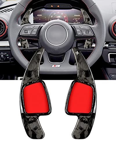 コンポジッドカーボン_For アウディ B For アウディ パドルシフトカバー シフト パドル エクステンション カーボン製 S3 パドルシフトカバー Q2 パドルシフトエクステンション TT For アウディ17-1