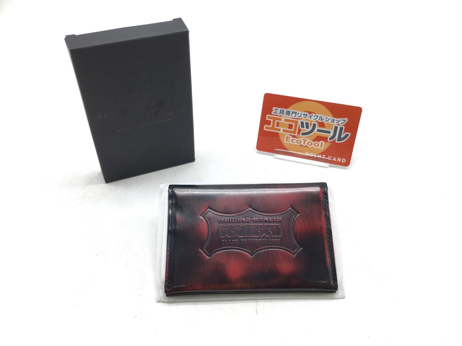 領収書発行可】〇knicks/ニックス アドバンガラス革名刺入れ(レッド