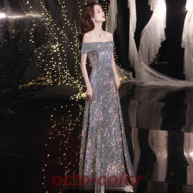 イブニングドレス スパンコール