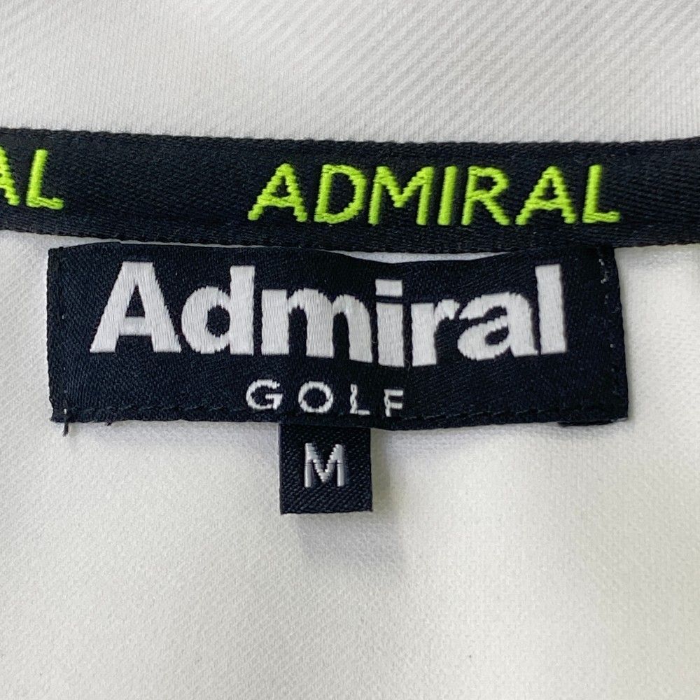 サイズ：M ADMIRAL アドミラル  袖ロゴ 長袖ジップジャケット  ホワイト系 [240101430311] ゴルフウェア メンズ ストスト サイズ：M ADMIRAL アドミラル 袖ロゴ 長袖ジップジャケット