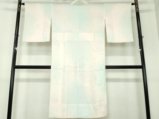 平和屋着物●上質な長襦袢 無双仕立て 雲取り菊地紋 暈し染め 正絹 DAAX4665ps