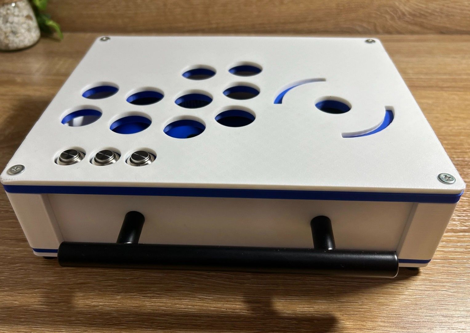 【自作キット】DP-3/レバーケース/ホワイト×レッド　基板＋マウンター付き 自作キット】DP-3/レバーケース/ホワイト×ブルー基板＋