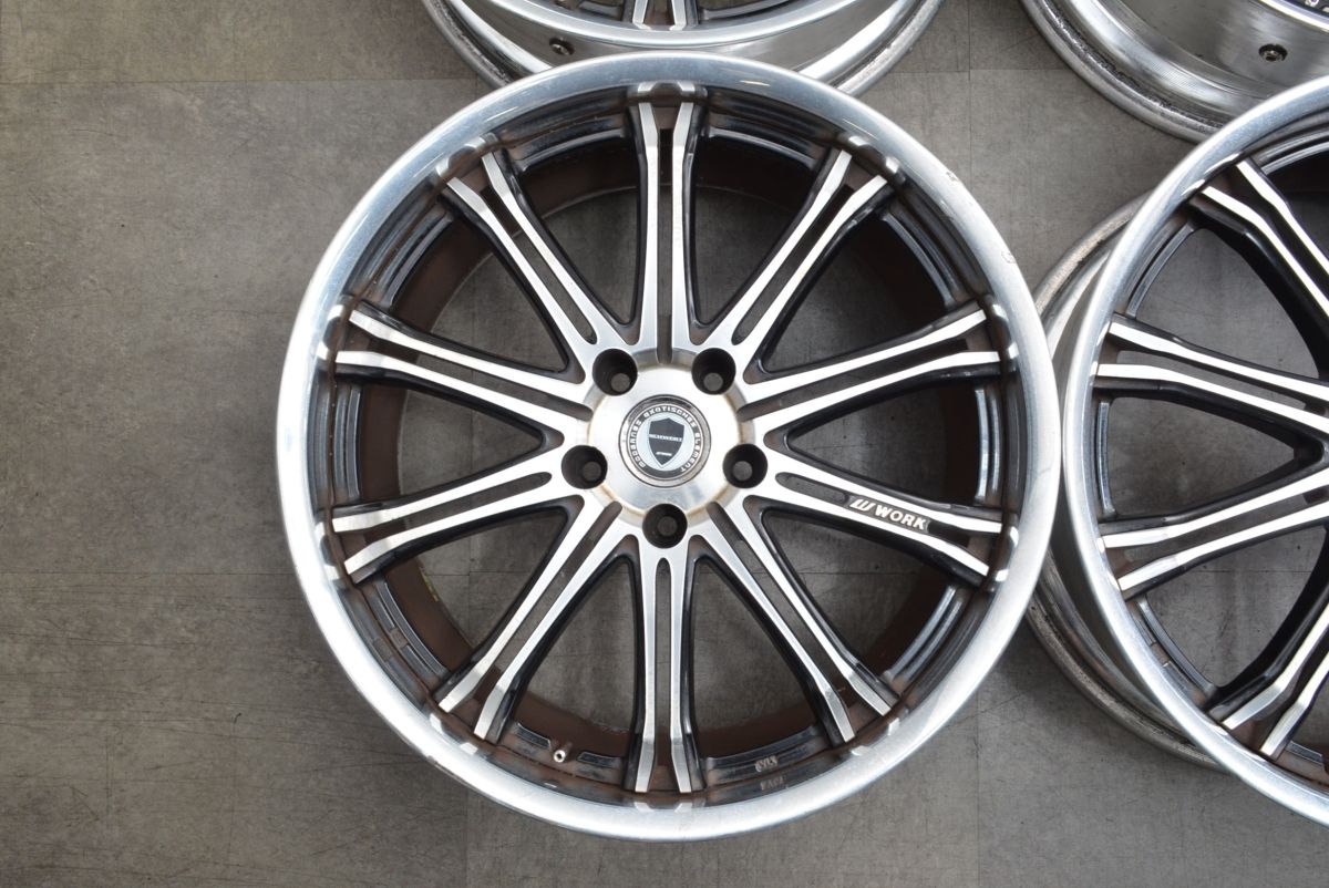 程度良好品 WORK ワーク シュバート SC1 20in 9.5J 35 PCD120 4本セット レクサス LS 40アルファード ヴェルファイア クラウンセダン