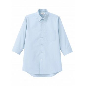 ボンマックス FB5042M メンズレギュラーカラー七分袖シャツ サックス (7) サイズ:4L FACEMIX