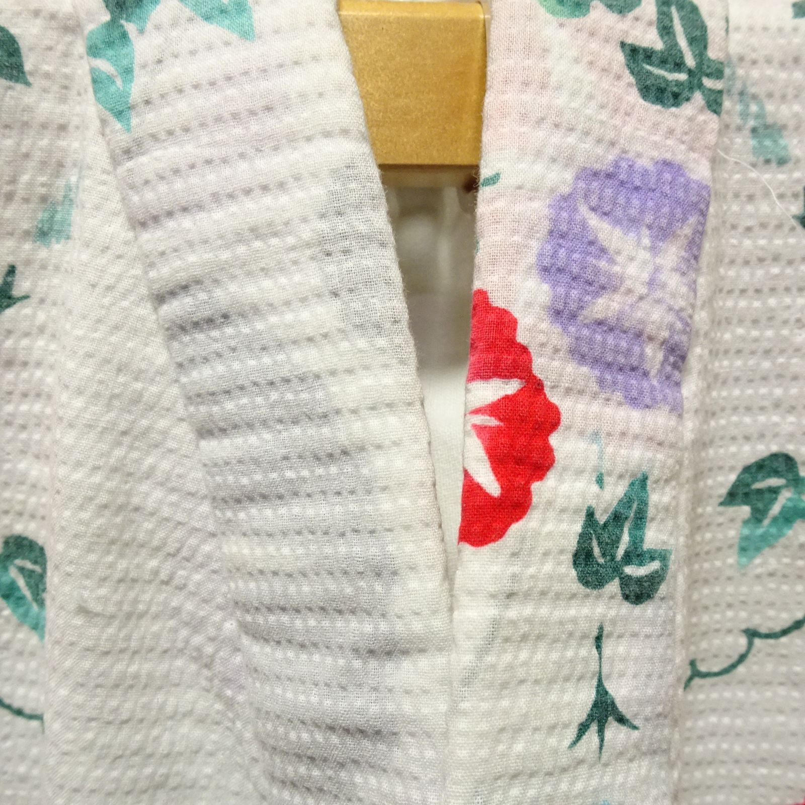 綿 子供浴衣 附下柄 朝顔 リップル【231692】