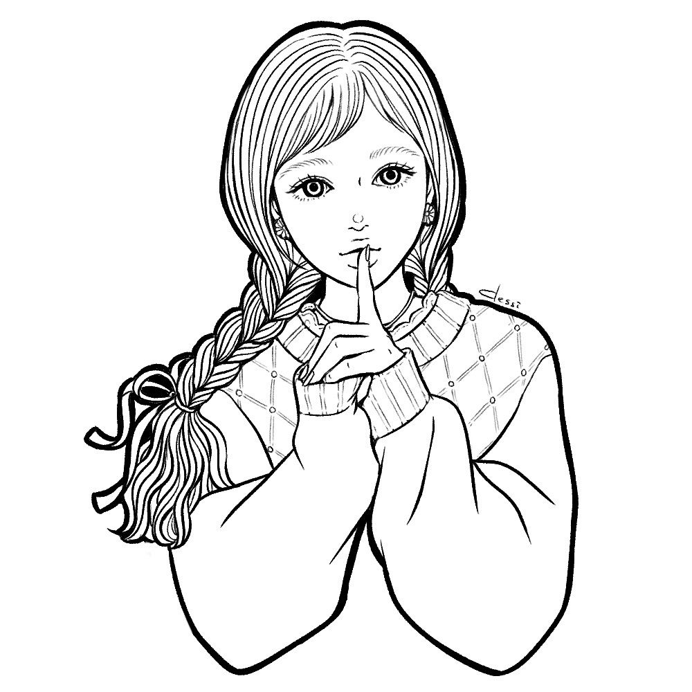似顔絵オーダー】シンプルでおしゃれな線画の似顔絵 プチギフト