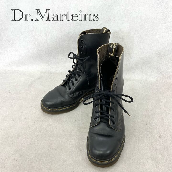 Dr.Martens ドクターマーチン 10ホール ショートブーツ シューズ イングランド製 UK9 ブラック 28cm メンズ 靴