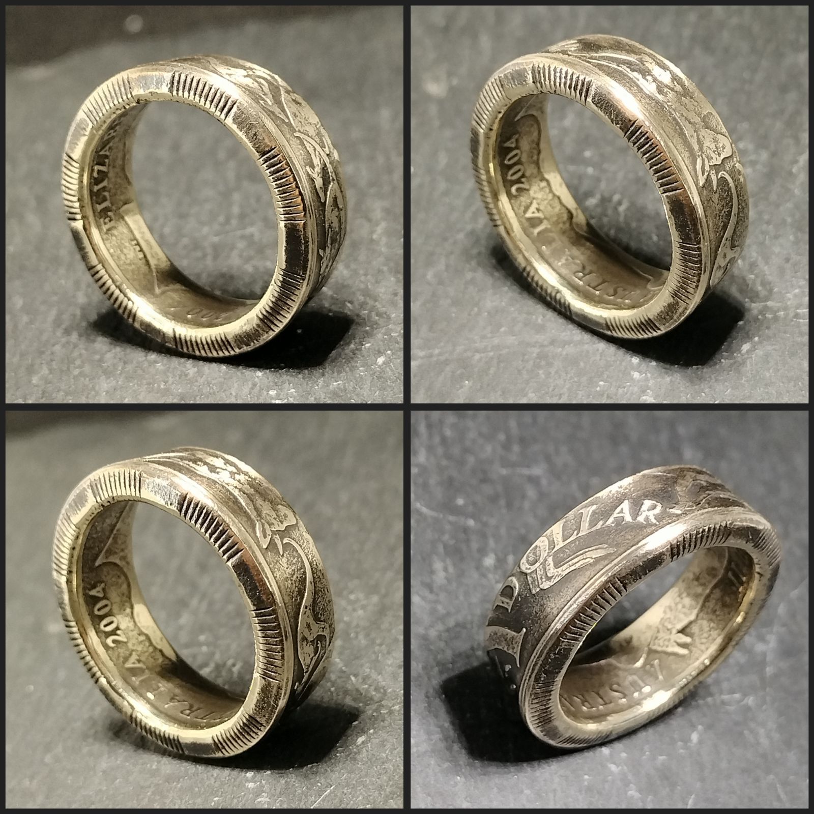 オーダーメイドリング受付中』🇦🇺オーストラリア連邦1ドル アルミ青銅貨 コインリング - メルカリ