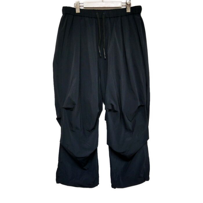 UNTRACE アントレース 正規 25SS BACK TUCK FLIGHT PANTS バックタックフライトパンツ ストレッチナイロン _163 定価41800円 BLACK ブラック 黒 2