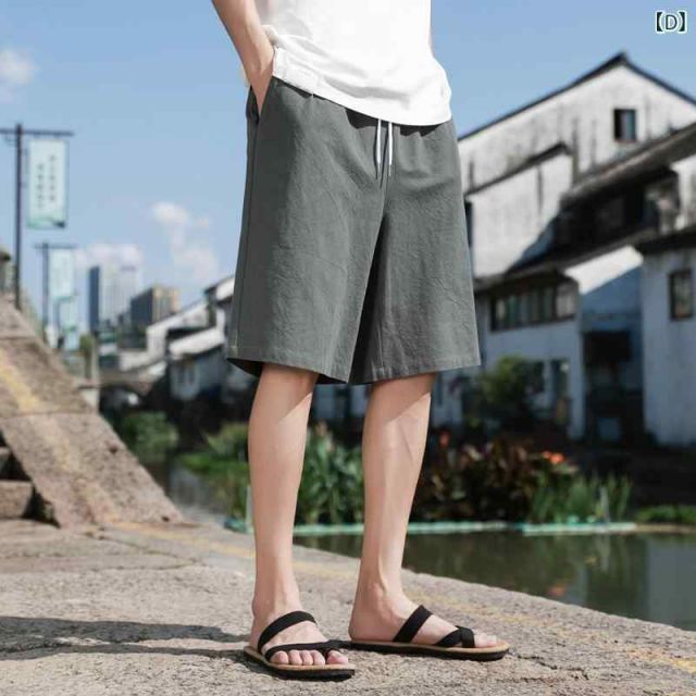 種類32：XL/H：ダークブルー メンズ ファッション 服 男性用 オシャレ シンプル 大人 かっこいい 大きいサイズ ストリート 紳士服 レトロ ハイエ カジュアル パンツ 夏 通気性 ビーチ 無地 ス