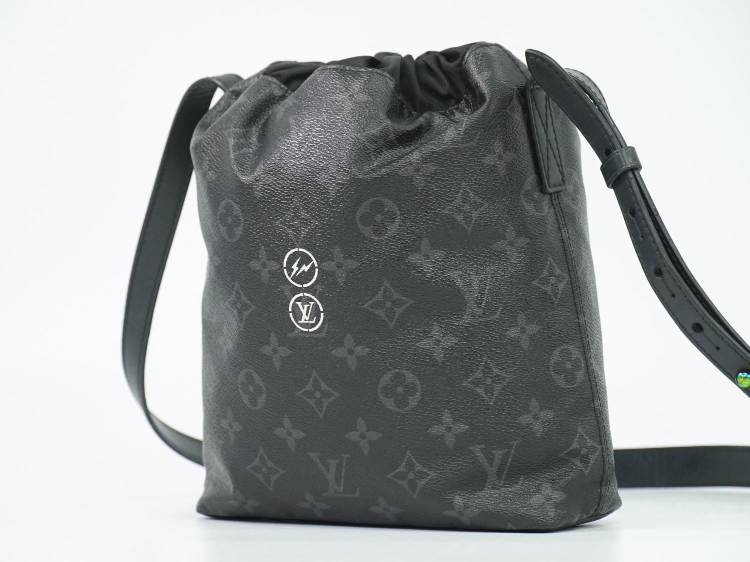 本物 ルイヴィトン LOUIS VUITTON LV × フラグメント FRAGMENT ナノバッグ モノグラム エクリプス ショルダーバッグ ブラック M43418 ビトン バッグ フォロー割